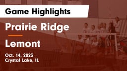 Prairie Ridge  vs Lemont Game Highlights - Oct. 14, 2023