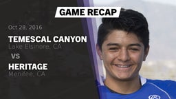 Recap: Temescal Canyon  vs. Heritage  2016