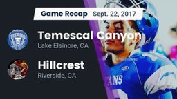 Recap: Temescal Canyon  vs. Hillcrest  2017