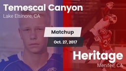Matchup: Temescal Canyon vs. Heritage  2017