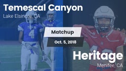 Matchup: Temescal Canyon vs. Heritage  2018