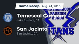 Recap: Temescal Canyon  vs. San Jacinto  2018