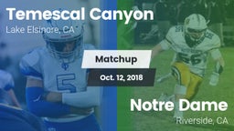 Matchup: Temescal Canyon vs. Notre Dame  2018