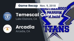 Recap: Temescal Canyon  vs. Arcadia  2018