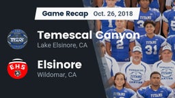 Recap: Temescal Canyon  vs. Elsinore  2018
