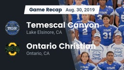 Recap: Temescal Canyon  vs. Ontario Christian  2019