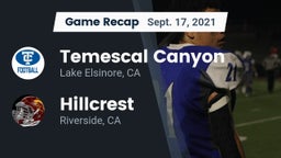Recap: Temescal Canyon  vs. Hillcrest  2021