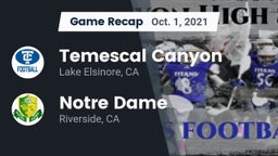 Recap: Temescal Canyon  vs. Notre Dame  2021