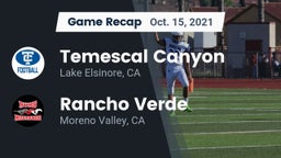 Recap: Temescal Canyon  vs. Rancho Verde  2021