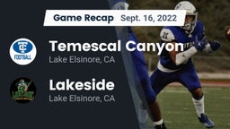 Recap: Temescal Canyon  vs. Lakeside  2022