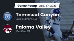 Recap: Temescal Canyon  vs. Paloma Valley  2023