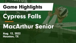 Cypress Falls  vs MacArthur Senior  Game Highlights - Aug. 12, 2022