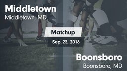 Matchup: Middletown High vs. Boonsboro  2016