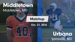 Matchup: Middletown High vs. Urbana  2016