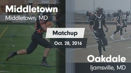 Matchup: Middletown High vs. Oakdale  2016