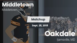Matchup: Middletown High vs. Oakdale  2018