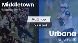 Matchup: Middletown High vs. Urbana  2018