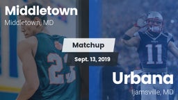 Matchup: Middletown High vs. Urbana  2019