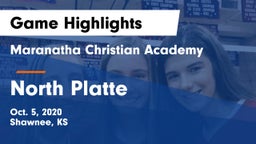 Maranatha Christian Academy vs North Platte  Game Highlights - Oct. 5, 2020