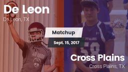 Matchup: De Leon  vs. Cross Plains  2017