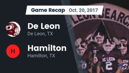 Recap: De Leon  vs. Hamilton  2017