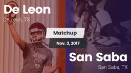 Matchup: De Leon  vs. San Saba  2017