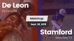 Matchup: De Leon  vs. Stamford  2018