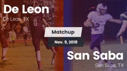 Matchup: De Leon  vs. San Saba  2018