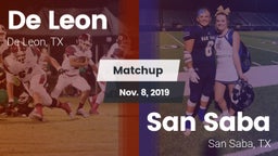 Matchup: De Leon  vs. San Saba  2019