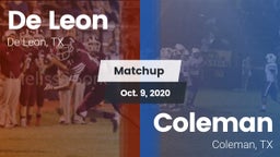 Matchup: De Leon  vs. Coleman  2020