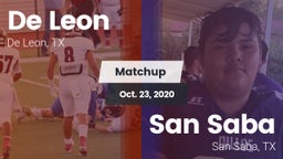 Matchup: De Leon  vs. San Saba  2020
