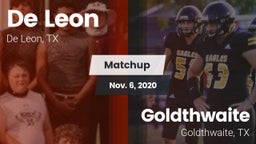 Matchup: De Leon  vs. Goldthwaite  2020