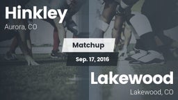 Matchup: Hinkley  vs. Lakewood  2016