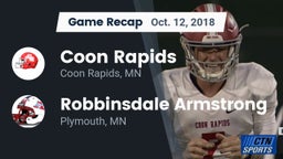 Recap: Coon Rapids  vs. Robbinsdale Armstrong  2018