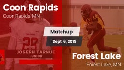 Matchup: Coon Rapids High vs. Forest Lake  2019