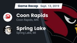 Recap: Coon Rapids  vs. Spring Lake  2019