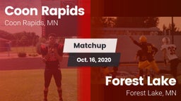 Matchup: Coon Rapids High vs. Forest Lake  2020
