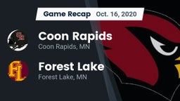 Recap: Coon Rapids  vs. Forest Lake  2020
