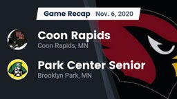 Recap: Coon Rapids  vs. Park Center Senior  2020