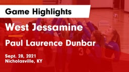 West Jessamine  vs Paul Laurence Dunbar  Game Highlights - Sept. 28, 2021