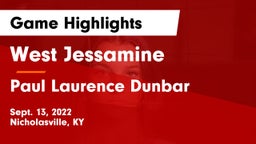 West Jessamine  vs Paul Laurence Dunbar  Game Highlights - Sept. 13, 2022