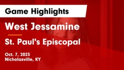 West Jessamine  vs St. Paul's Episcopal  Game Highlights - Oct. 7, 2023
