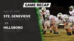 Recap: Ste. Genevieve  vs. Hillsboro  2016