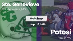 Matchup: Ste. Genevieve High vs. Potosi  2020