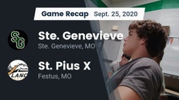 Recap: Ste. Genevieve  vs. St. Pius X  2020