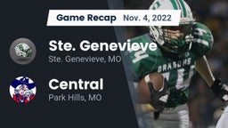 Recap: Ste. Genevieve  vs. Central  2022