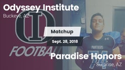 Matchup: Odyssey Institute vs. Paradise Honors  2018