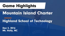 Mountain Island Charter  vs Highland School of Technology Game Highlights - Dec 2, 2016