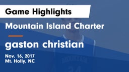 Mountain Island Charter  vs gaston christian Game Highlights - Nov. 16, 2017