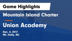 Mountain Island Charter  vs Union Academy Game Highlights - Dec. 4, 2017